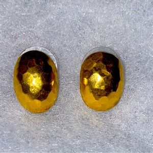 Gorgeous, nugget earrings. 24 karat gold plated.